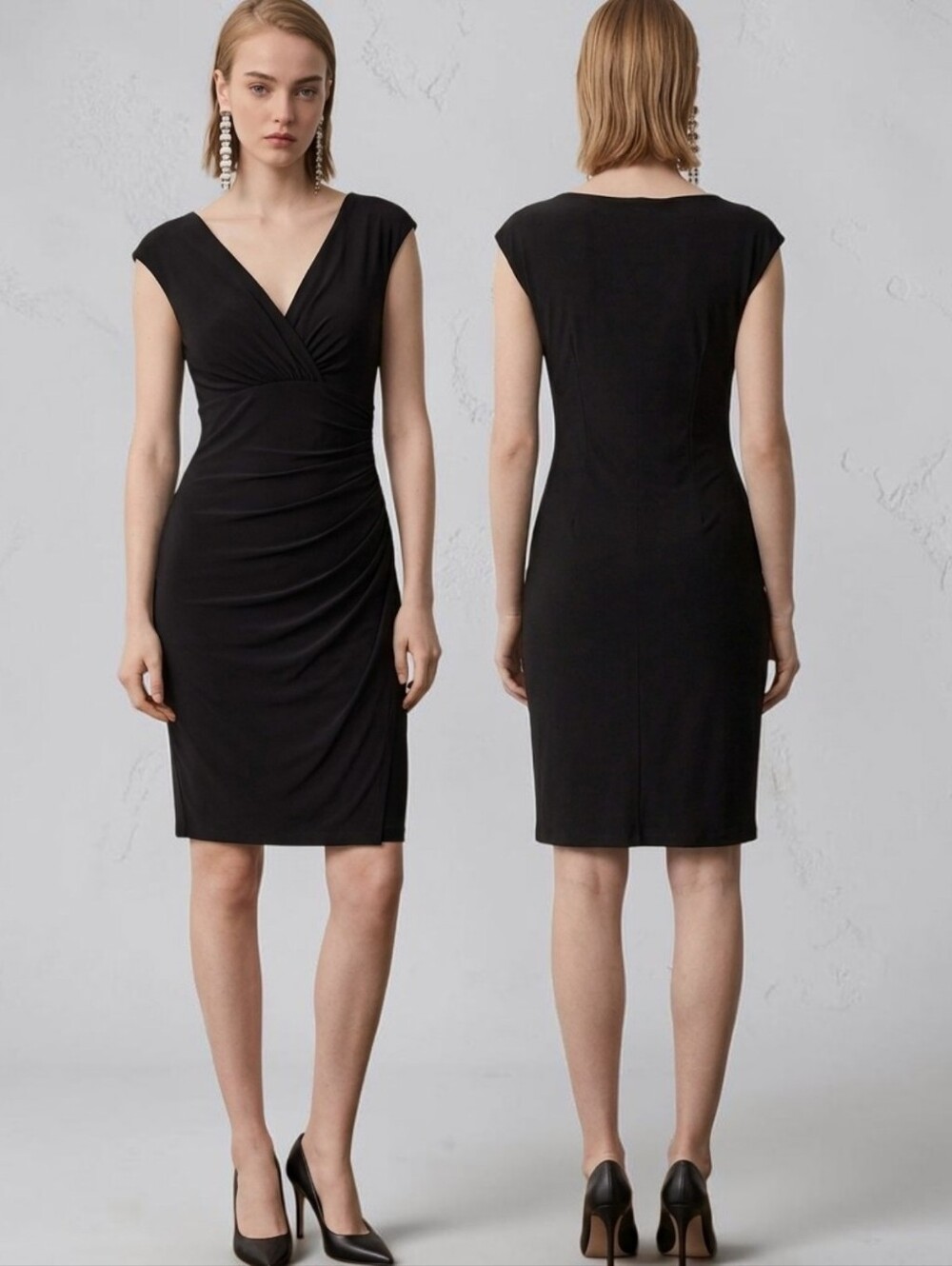 RALPH LAUREN Classic Black Sheath Dress - Size 14